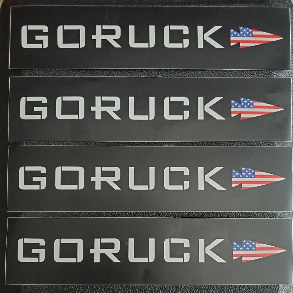 GORUCK Arrowhead USA Sticker x4 New 22x5cm Window Decal Tough DISCONTINUED